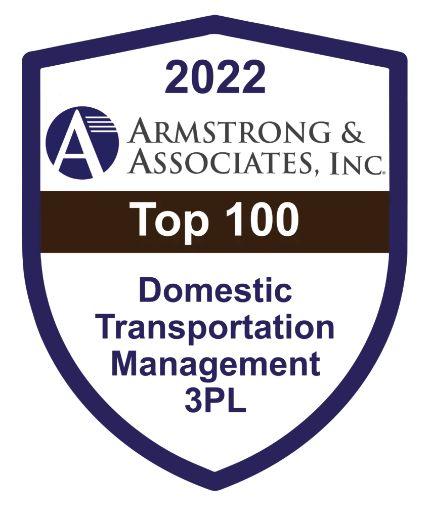 Armstrong & Associates award - top 100 domestic transportation logistics provider